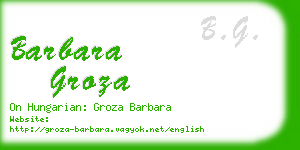 barbara groza business card